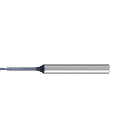 Picture of EMUGE 2806A.2005 DIA 0.50MM SH 0.1181 LOC 0.0197 OAL 2.244 End Mill Standard Flute Variable Helix Carbide TiAlN Single End Corner Radius 0.0098 0.25MM Hard-Cut