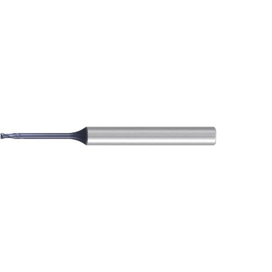 Picture of EMUGE 2807A.202 DIA 2MM SH 0.0787 LOC 0.0591 OAL 2.2441 End Mill Torus Variable Helix Carbide TiAlN Single End Corner Radius 0.0157 0.40MM Hard-Cut