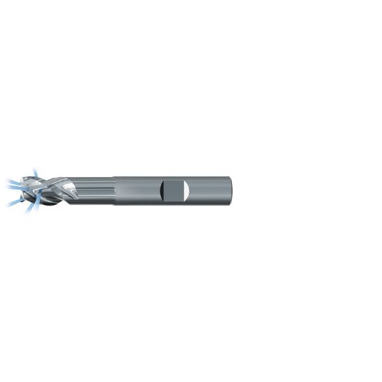 Picture of EMUGE 2884 Z.012040 DIA 12MM SH 0.4724 LOC 0.5906 OAL 3.2677 End Mill Standard Flute/With Coolant Variable Helix Carbide Uncoated Single End Corner Radius 0.1575 4.00MM Alu-Cut