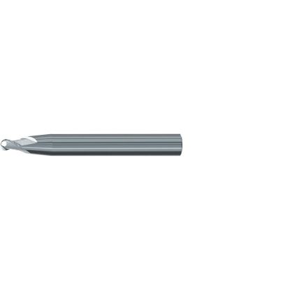 Picture of EMUGE 3442.08015A DIA 1.50MM SH 0.3937 LOC 0.1575 OAL 3.149 End Mill Taper Flute Carbide Uncoated Single End Ball Nose Turbine Program