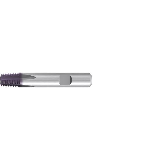 Picture of EMUGE GFT53AA6.5764 Carbide Thread Mill 1/8" x 27.00TPI 0.246 Cutter Diameter 0.390 LOC 2.500 OAL 3 Flute Carbide TICN