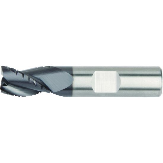 Picture of HANITA/WIDIA 4Q0305000XT DIA 3/16 SH 0.1875 LOC 0.6250 OAL 2.00 End Mill Carbide AlTiN Single End Corner Radius 0.0100 0.25MM WIDIA Series Mills