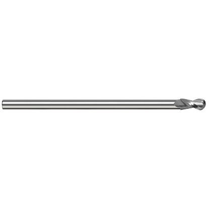 Picture of HARVEY Tool 24732 1/2 D x 7/16 Shank BALL EM, 2 FL End Mill Standard Flute Standard Helix Carbide Uncoated Single End Ball Nose
