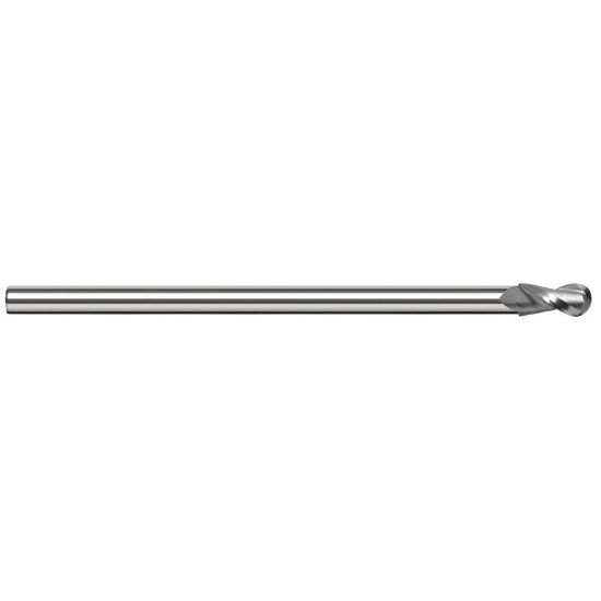 Picture of HARVEY Tool 24732 1/2 D x 7/16 Shank BALL EM, 2 FL End Mill Standard Flute Standard Helix Carbide Uncoated Single End Ball Nose