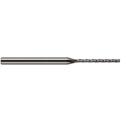 Picture of HARVEY Tool 35831 DIA 0.031 LOC 0.4700 OAL 2.50 End Mill Standard Flute Standard Helix Carbide Uncoated Single End Square Sharp