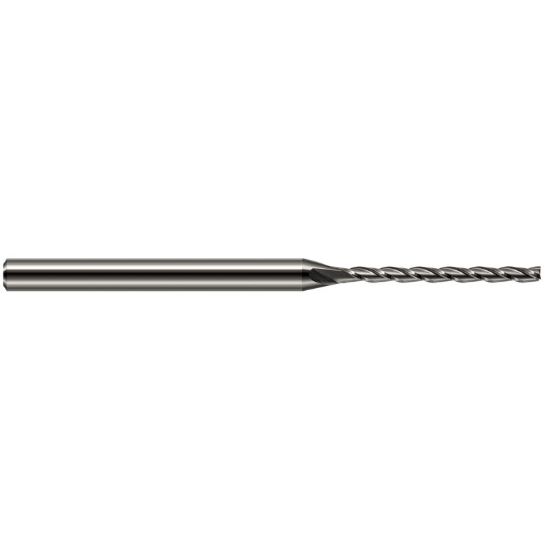 Picture of HARVEY Tool 35831 DIA 0.031 LOC 0.4700 OAL 2.50 End Mill Standard Flute Standard Helix Carbide Uncoated Single End Square Sharp