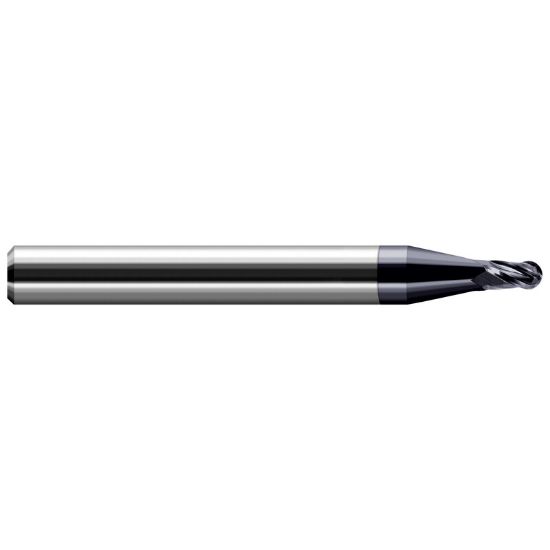 Picture of HARVEY Tool 74632-C3 .500 D Carbide BALL EM, 3x LOC, 4 FL, AlTiN End Mill Standard Flute Standard Helix Carbide AlTiN Single End Ball Nose