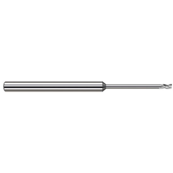 Picture of HARVEY Tool 839408 DIA 1/8 LOC 0.1870 OAL 3.00 End Mill Standard Flute Standard Helix Carbide Uncoated Single End Square Sharp