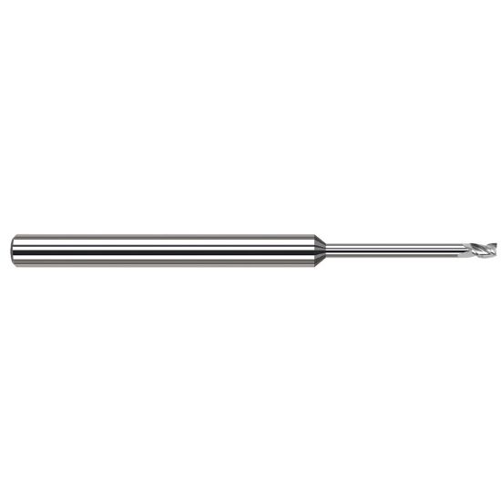 Picture of HARVEY Tool 850308 DIA 1/8 LOC 0.1870 OAL 2.50 End Mill Standard Flute Standard Helix Carbide Uncoated Single End Square Sharp