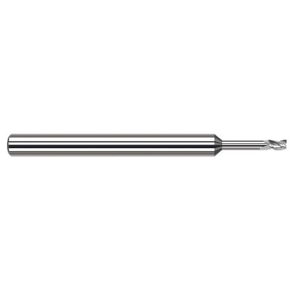Picture of HARVEY Tool 937116 DIA 1/4 LOC 0.3750 OAL 4.00 End Mill Standard Flute Standard Helix Carbide Uncoated Single End Square Sharp