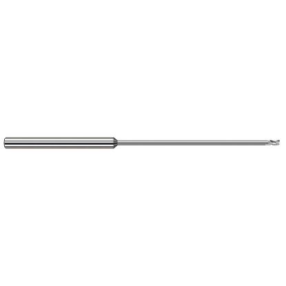 Picture of HARVEY Tool 972031 DIA 0.031 LOC 0.0460 OAL 2.50 End Mill Standard Flute Standard Helix Carbide Uncoated Single End Square Sharp