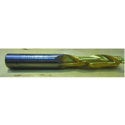 Picture of HTC 152-2625 DIA 5/8 SH 0.6250 LOC 2.2500 OAL 5.00 End Mill Standard Flute Standard Helix Carbide TiN Single End Square Sharp