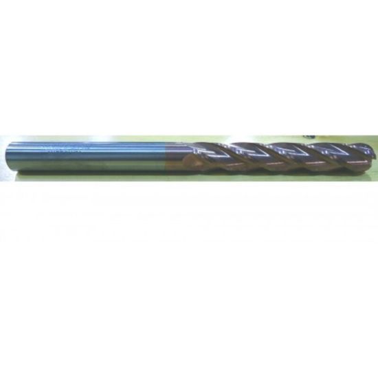Picture of HTC 179-4107 DIA 1 SH 1.00 LOC 4.00 OAL 7.00 End Mill Standard Flute Standard Helix Carbide TiCN Single End Ball Nose