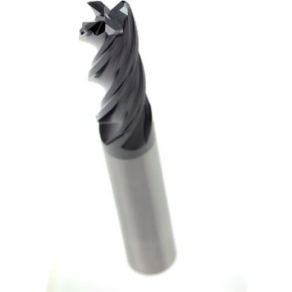 Picture of ICE-PER-075-4-7-1-SQ-RND-TiALN-N DIA 3/4 SH 0.7500 LOC 1.00 OAL 7.00 End Mill Standard Flute Variable Helix Carbide TiAlN Single End Square Sharp Red