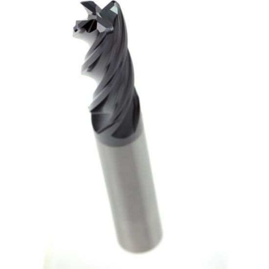 Picture of ICE-PER-075-4-7-1-SQ-RND-TiALN-N DIA 3/4 SH 0.7500 LOC 1.00 OAL 7.00 End Mill Standard Flute Variable Helix Carbide TiAlN Single End Square Sharp Red