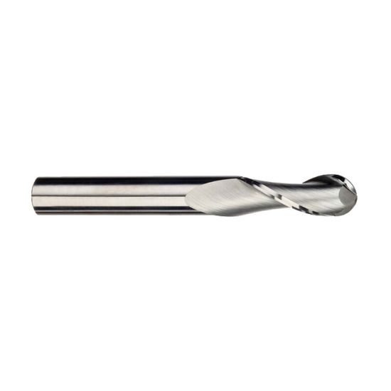 Picture of IMCO 31263 DIA 1/4 SH 0.2500 LOC 1.50 OAL 6.00 End Mill Standard Flute Standard Helix Carbide Uncoated Single End Ball Nose General Purpose