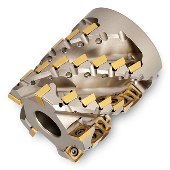 Picture of INGERSOLL 25J3P-20035D1R02 Milling Cutter 90.0°, Corn Cob 2.000 Weldon 0.7500 4 Flute Coolant 2.6 Max DOC 3.500 OAL