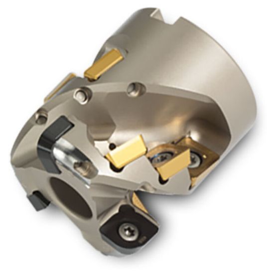 Picture of INGERSOLL 25J3P-20023D1R02-R Milling Cutter 90.0°, Corn Cob 2.000 Weldon 0.7500 4 Flute Coolant 1.53 Max DOC 2.350 OAL