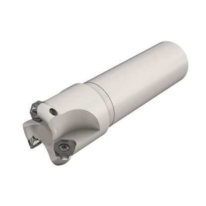 Picture of ISCAR ERCM D1.50-C1.25CP12 Milling Cutter Button Cutter 1.500 Diameter Round 1.250 8.000 OAL 3 Flute