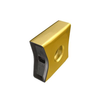 Picture of ISCAR LNAT150616-TN-Powder Metal IC810 Milling Insert On Edge 0.063 Corner Radius AlTiCrN + TiN