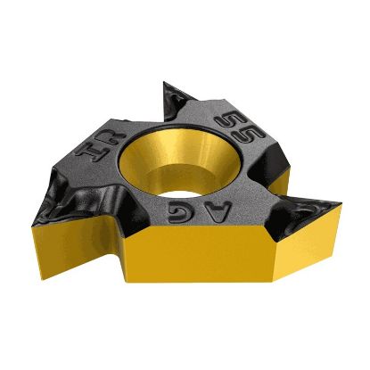 Picture of ISCAR 27IR Q 55 IC908 Insert Iso Thread INT.Threading Insert Full Profile 4.00TPI 55.0° TiAlN
