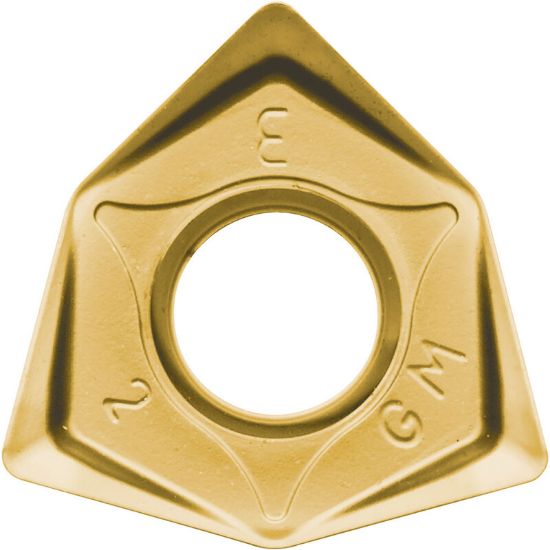 Picture of KYOCERA WNMU080608ENGMCA6535 Milling Insert Trigon 0.031 Corner Radius TiN + TiCN + Al2O3