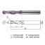Picture of WIDIN TXB222120 DIA 12MM SH 0.4724 LOC 1.7717 OAL 3.9370 End Mill Standard Flute Standard Helix Carbide TiAlN Single End Ball Nose THUNDER