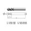 Picture of WIDIN VXB544A024N DIA 3/8 SH 0.3750 LOC 0.50 OAL 6.00 End Mill Standard Flute Variable Helix Carbide TiAlN Single End Ball Nose VH SERIES