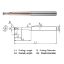 Picture of WIDIN WB5421203090 DIA 12MM SH 0.7874 LOC 0.8661 OAL 7.0866 End Mill Standard Flute Standard Helix Carbide AlTiN Single End Ball Nose WINNER