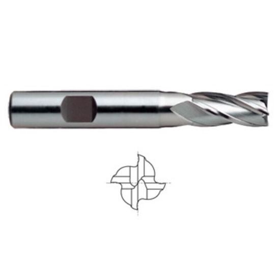 Picture of YG-1 7540 DIA 1 SH 1.00 LOC 2.00 OAL 4.50 End Mill Standard Flute Standard Helix Powder Metal Uncoated Single End Square Sharp ASP