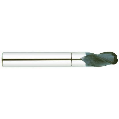 Picture of YG-1 EI881100 DIA 10MM SH 0.3937 LOC 0.5906 OAL 3.1496 End Mill Standard Flute Standard Helix Carbide Diamond Single End Ball Nose D-Power