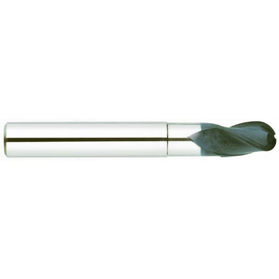 Picture of YG-1 EI881100 DIA 10MM SH 0.3937 LOC 0.5906 OAL 3.1496 End Mill Standard Flute Standard Helix Carbide Diamond Single End Ball Nose D-Power
