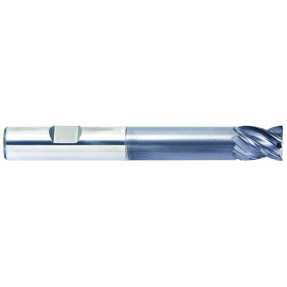 Picture of YG-1 EMB20481 DIA 3/4 SH 0.7500 LOC 1.00 OAL 5.50 End Mill Standard Flute Variable Helix Carbide TiAlN Single End Square Sharp V7 Mill