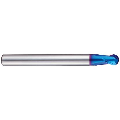 Picture of YG-1 G8A38180 DIA 18MM SH 0.7087 LOC 0.7087 OAL 5.5118 End Mill Standard Flute Standard Helix Carbide TiAlN Single End Ball Nose X-5070 End Mill