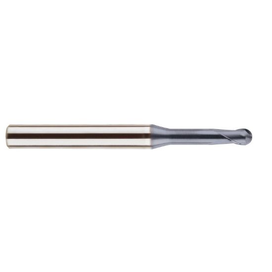 Picture of YG-1 GMF16980 DIA 1/2 SH 0.50 LOC 0.8750 OAL 4.2500 End Mill Standard Flute Standard Helix Carbide TiAlN Single End Ball Nose 4G Mill
