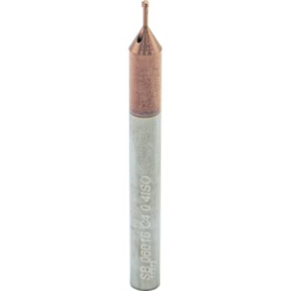 Picture of CARMEX MTSB 06016 C4 0.4 ISO Thread Mill 0.06 Dia 0.40MM 0.17 Neck 2.30 OAL 3 Flute 2xD1 Internal AlTiN