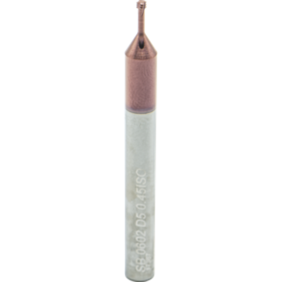 Picture of CARMEX MTSB 0602 D5 0.45 ISO Thread Mill 0.07 Dia 0.45MM 0.22 Neck 2.30 OAL 4 Flute 2xD1 Internal AlTiN