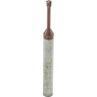 Picture of CARMEX MTSB 06035 D15 24 UN Thread Mill 0.13 Dia 24.00TPI 0.61 Neck 2.30 OAL 4 Flute 3xD1 Internal AlTiN