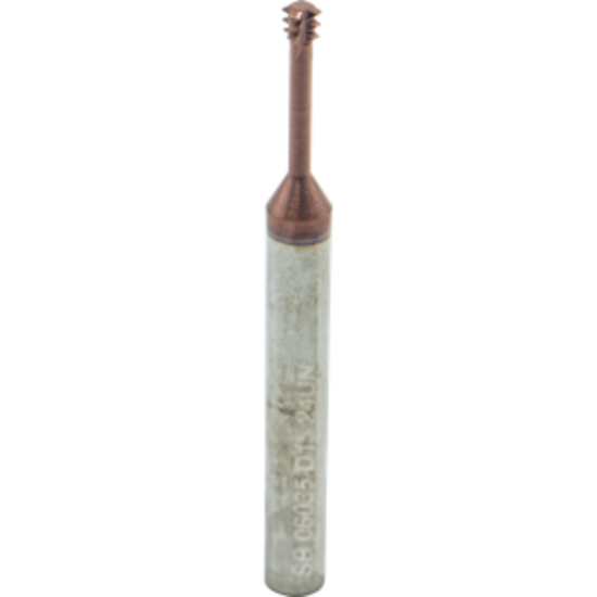 Picture of CARMEX MTSB 06035 D15 24 UN Thread Mill 0.13 Dia 24.00TPI 0.61 Neck 2.30 OAL 4 Flute 3xD1 Internal AlTiN