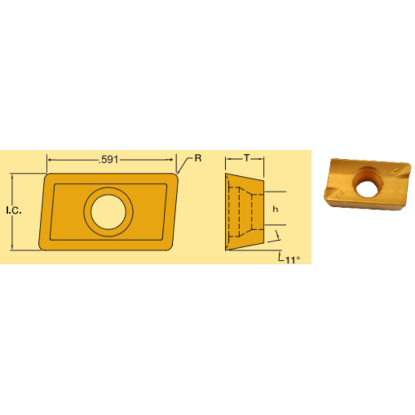 Picture of EVEREDE Tool APLT-347 CS6 Parallelogram Insert Positive Uncoated