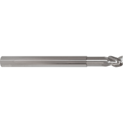 Picture of GORILLA MILL GMANR58F33.375ZrN	 DIA 5/8" SH 0.6250 LOC 0.7500 OAL 6.00 End Mill Standard Flute Variable Helix Carbide ZrN Single End Square Sharp SILVERBack