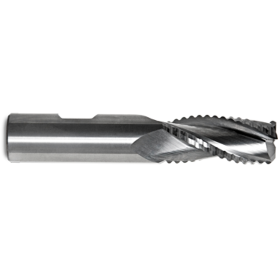 Picture of GORILLA MILL GMAKD1000MMC3ZrN	 DIA 10MM SH 0.3937 LOC 0.8661 OAL 2.7559 End Mill Carbide ZrN Single End 45.0° Chamfer SILVERBack KNUCKLE DRAGGER