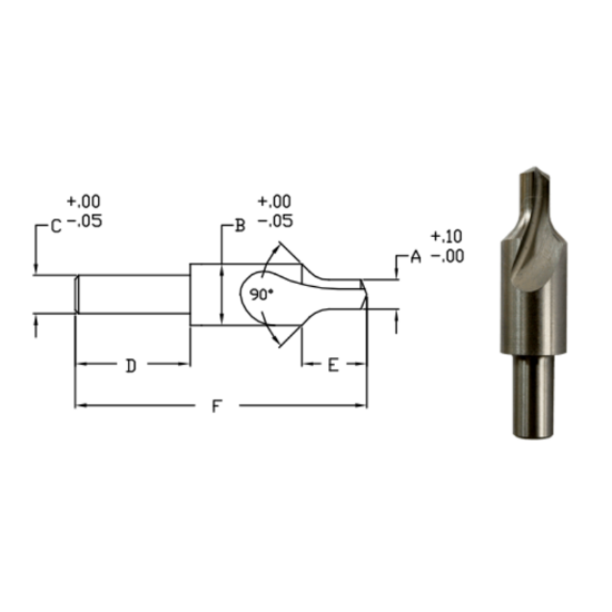 Picture of LINK 70-L3-385 12MM Metric 90D SED HSS Screw Countersink
