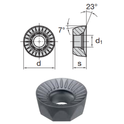 Picture of LMT FETTE RCKX 1606 MO-TR LCP40M Milling Insert Round