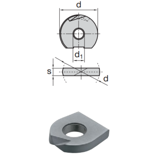 Picture of LMT FETTE WPR 32 N LCH33M Milling Insert Ball Mill 1.260 Cutter Diameter