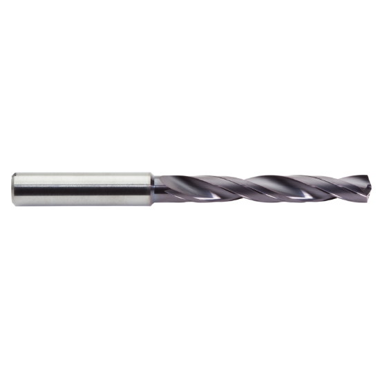 Picture of M.A. FORD CXDCR 1700AP Carbide Drill Coolant Thru Carbide 140° - 142° 0.669 Dia 0.708 Shank 5.629 OAL 2 Flute 3.661 Flute Length Carbide AlTiN