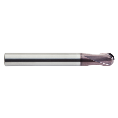 Picture of M.A. FORD 15639370A DIA 10MM SH 0.3937 LOC 0.3937 OAL 3.2283 End Mill Standard Flute Standard Helix Carbide AlTiN Single End Ball Nose TuffCut DM®