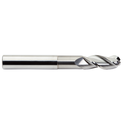 Picture of M.A. FORD 138B75001NGP DIA 3/4 SH 0.7500 LOC 1.6250 OAL 6.00 End Mill Standard Flute Standard Helix Carbide Gem Plus Single End Ball Nose TuffCut® X-AL