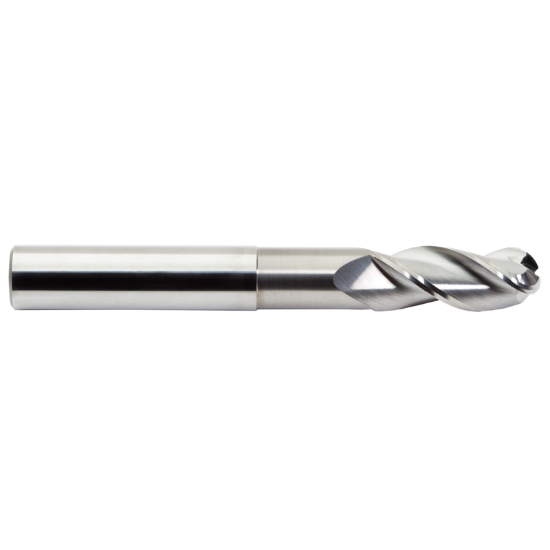 Picture of M.A. FORD 138B75001NGP DIA 3/4 SH 0.7500 LOC 1.6250 OAL 6.00 End Mill Standard Flute Standard Helix Carbide Gem Plus Single End Ball Nose TuffCut® X-AL