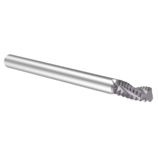 Picture of Thread MILL USA TM19024 Carbide #10 x 24.00TPI UN 0.120 Cut Dia Cylindrical 0.1250 2.000 OAL TIALN
